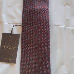 Gucci Red Silk Tie Classic Accessories